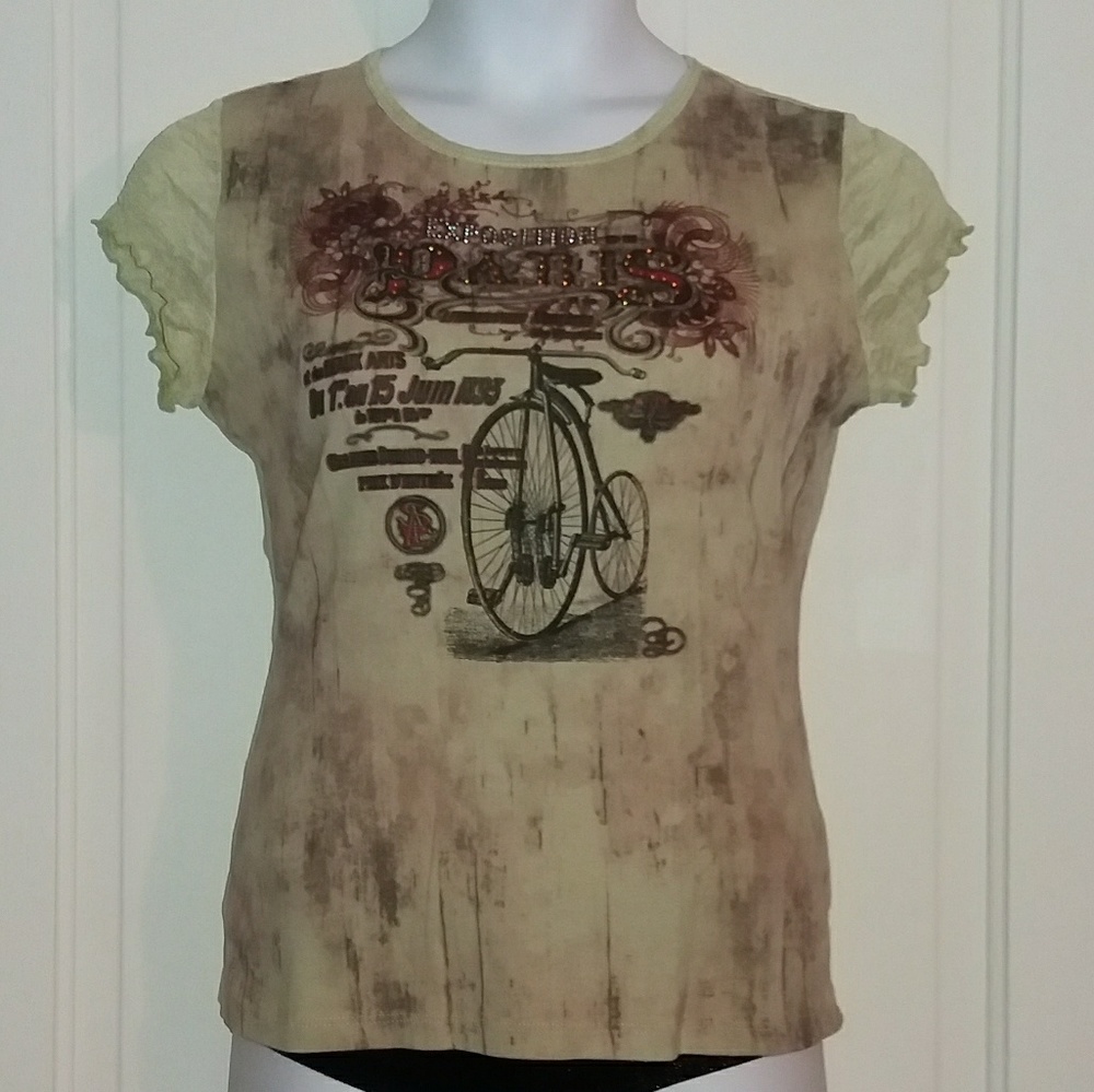 Blue Canyon Green Paris Bike Tee